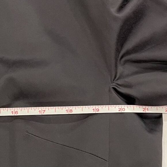 Chico's Satiny Wrap/Tie Open Blazer, Charcoal Gray, Cuffed Sleeves, Size M - Picture 11 of 12